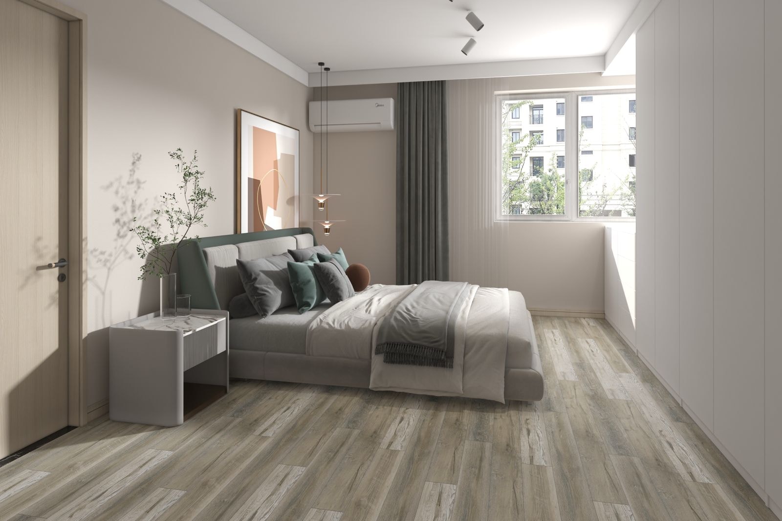Cliflo luxury vinyl flooring — warm oak open plan living room
